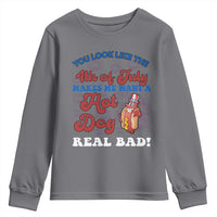 You Look Like The 4th Of July Funny Hot Dog Youth Sweatshirt