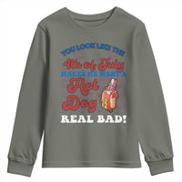 You Look Like The 4th Of July Funny Hot Dog Youth Sweatshirt