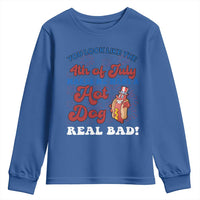 You Look Like The 4th Of July Funny Hot Dog Youth Sweatshirt