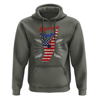 Merica Rock Sign 4th Of July Hoodie - Wonder Print Shop