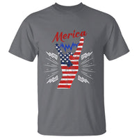Merica Rock Sign 4th Of July T Shirt - Wonder Print Shop