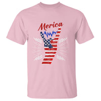 Merica Rock Sign 4th Of July T Shirt - Wonder Print Shop