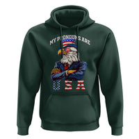 Funny 4th Of July Hoodie My Pronouns USA Eagle American - Wonder Print Shop