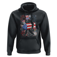 4th Of July Hoodie Bigfoot Fireworks Sasquatch American Flag - Wonder Print Shop