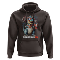 4th Of July Dinosaur Hoodie Amerisaurus Fireworks Patriotic Independence Day - Wonder Print Shop