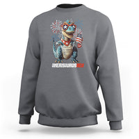 4th Of July Dinosaur Sweatshirt Amerisaurus Fireworks Patriotic Independence Day - Wonder Print Shop