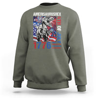 4th Of July Dinosaur Sweatshirt Amerisaurus Fireworks Patriotic Independence Day - Wonder Print Shop