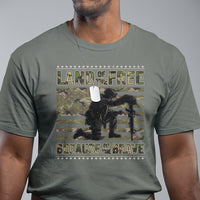 American Patriotic T Shirt Land Of The Free Because Of The Brave - Wonder Print Shop