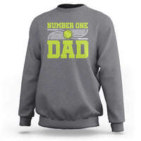 Funny Number One Tennis Dad Sweatshirt - Wonder Print Shop