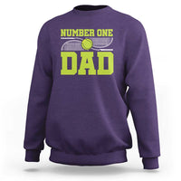 Funny Number One Tennis Dad Sweatshirt - Wonder Print Shop