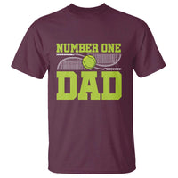 Funny Number One Tennis Dad T Shirt - Wonder Print Shop