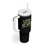 Funny I Love It When My Wife Lets Me PLay Pickleball Tumbler With Handle