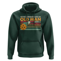 Funny Pickleball Hoodie Never Underestimate An Old Man With A Pickleball Paddle - Wonder Print Shop