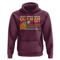 Funny Pickleball Hoodie Never Underestimate An Old Man With A Pickleball Paddle - Wonder Print Shop