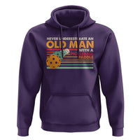 Funny Pickleball Hoodie Never Underestimate An Old Man With A Pickleball Paddle - Wonder Print Shop
