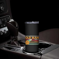 Funny Pickleball Skinny Tumbler Never Underestimate An Old Man With A Pickleball Paddle