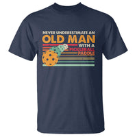 Funny Pickleball T Shirt Never Underestimate An Old Man With A Pickleball Paddle - Wonder Print Shop