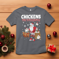 Christmas T Shirt Chickens For Everybody Santa Present Chimney - Wonder Print Shop