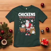 Christmas T Shirt Chickens For Everybody Santa Present Chimney - Wonder Print Shop