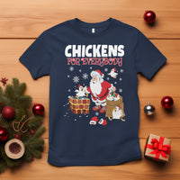 Christmas T Shirt Chickens For Everybody Santa Present Chimney - Wonder Print Shop