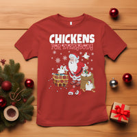 Christmas T Shirt Chickens For Everybody Santa Present Chimney - Wonder Print Shop