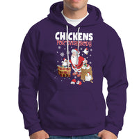 Christmas Hoodie Chickens For Everybody Santa Present Chimney - Wonder Print Shop