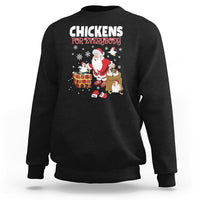 Christmas Sweatshirt Chickens For Everybody Santa Present Chimney - Wonder Print Shop
