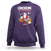 Christmas Sweatshirt Chickens For Everybody Santa Present Chimney - Wonder Print Shop