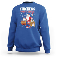 Christmas Sweatshirt Chickens For Everybody Santa Present Chimney - Wonder Print Shop