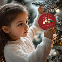 Funny Xmas Farmer Christmas Ornament Making A List Chicken It Twice - Wonder Print Shop