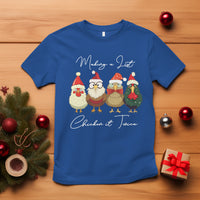 Christmas T Shirt Making A List Chicken It Twice Cute Santa Cuck - Wonder Print Shop