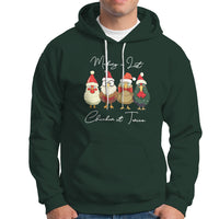 Christmas Hoodie Making A List Chicken It Twice Cute Santa Cuck - Wonder Print Shop