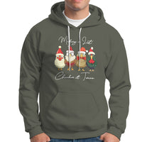 Christmas Hoodie Making A List Chicken It Twice Cute Santa Cuck - Wonder Print Shop