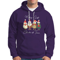 Christmas Hoodie Making A List Chicken It Twice Cute Santa Cuck - Wonder Print Shop