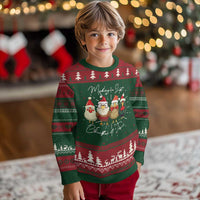 Funny Xmas Farmer Ugly Christmas Sweater Making A List Chicken It Twice - Wonder Print Shop