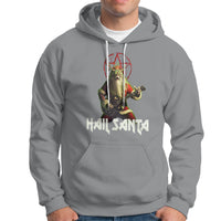 Hail Santa Sleigher Heavy Metal Ugly Christmas Hoodie - Wonder Print Shop