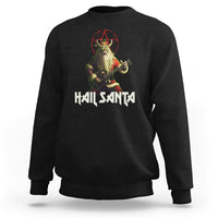 Hail Santa Sleigher Heavy Metal Ugly Christmas Sweatshirt - Wonder Print Shop
