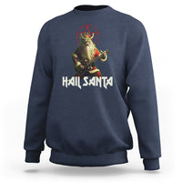 Hail Santa Sleigher Heavy Metal Ugly Christmas Sweatshirt - Wonder Print Shop