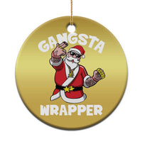 Gangsta Wrapper Funny Xmas Santa Hip Hop Christmas Ornament - Wonder Print Shop