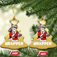 Gangsta Wrapper Funny Xmas Santa Hip Hop Christmas Ornament - Wonder Print Shop