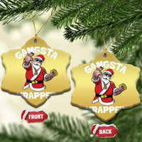 Gangsta Wrapper Funny Xmas Santa Hip Hop Christmas Ornament - Wonder Print Shop