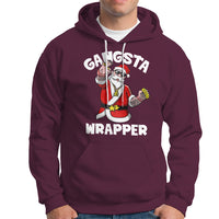 Christmas Hoodie Gangsta Wrapper Funny Santa Hip Hop - Wonder Print Shop