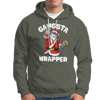 Christmas Hoodie Gangsta Wrapper Funny Santa Hip Hop - Wonder Print Shop