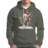 Christmas Hoodie Sugar Skull On Tree Funny Xmas - Wonder Print Shop
