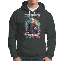 Christmas Hoodie Up On The Rooftop Click Click Click Santa Patriotic - Wonder Print Shop
