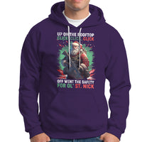 Christmas Hoodie Up On The Rooftop Click Click Click Santa Patriotic - Wonder Print Shop