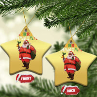Merry Kwanzaa African American Xmas Santa Christmas Ornament - Wonder Print Shop
