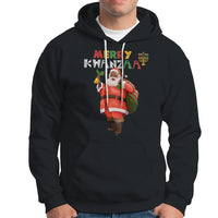 Christmas Hoodie Merry Kwanzaa African American Santa - Wonder Print Shop