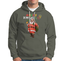 Christmas Hoodie Merry Kwanzaa African American Santa - Wonder Print Shop