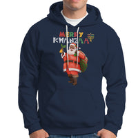 Christmas Hoodie Merry Kwanzaa African American Santa - Wonder Print Shop